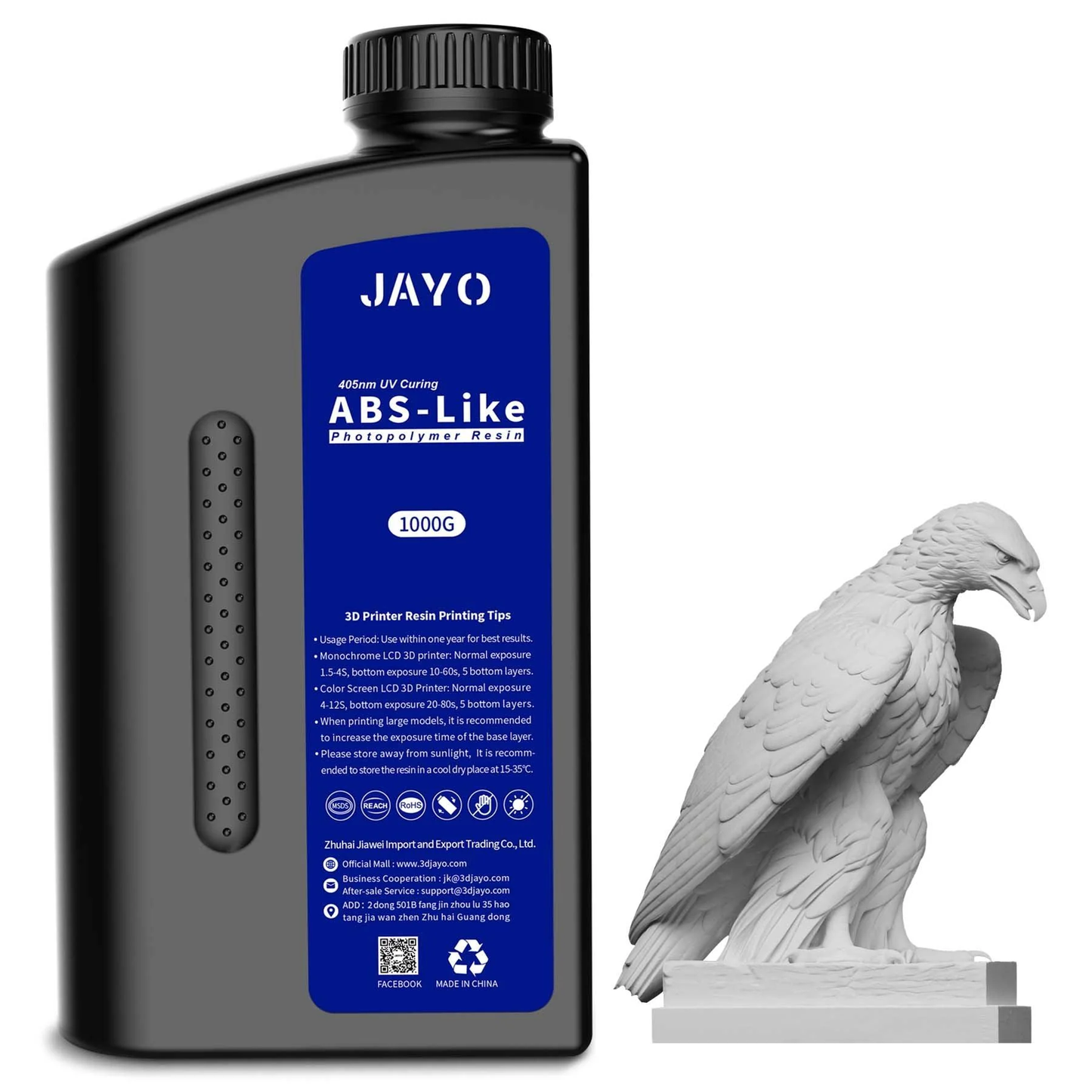 JAYO ABS-Like Resin 1KG 3D Printing Photopolymer Resin