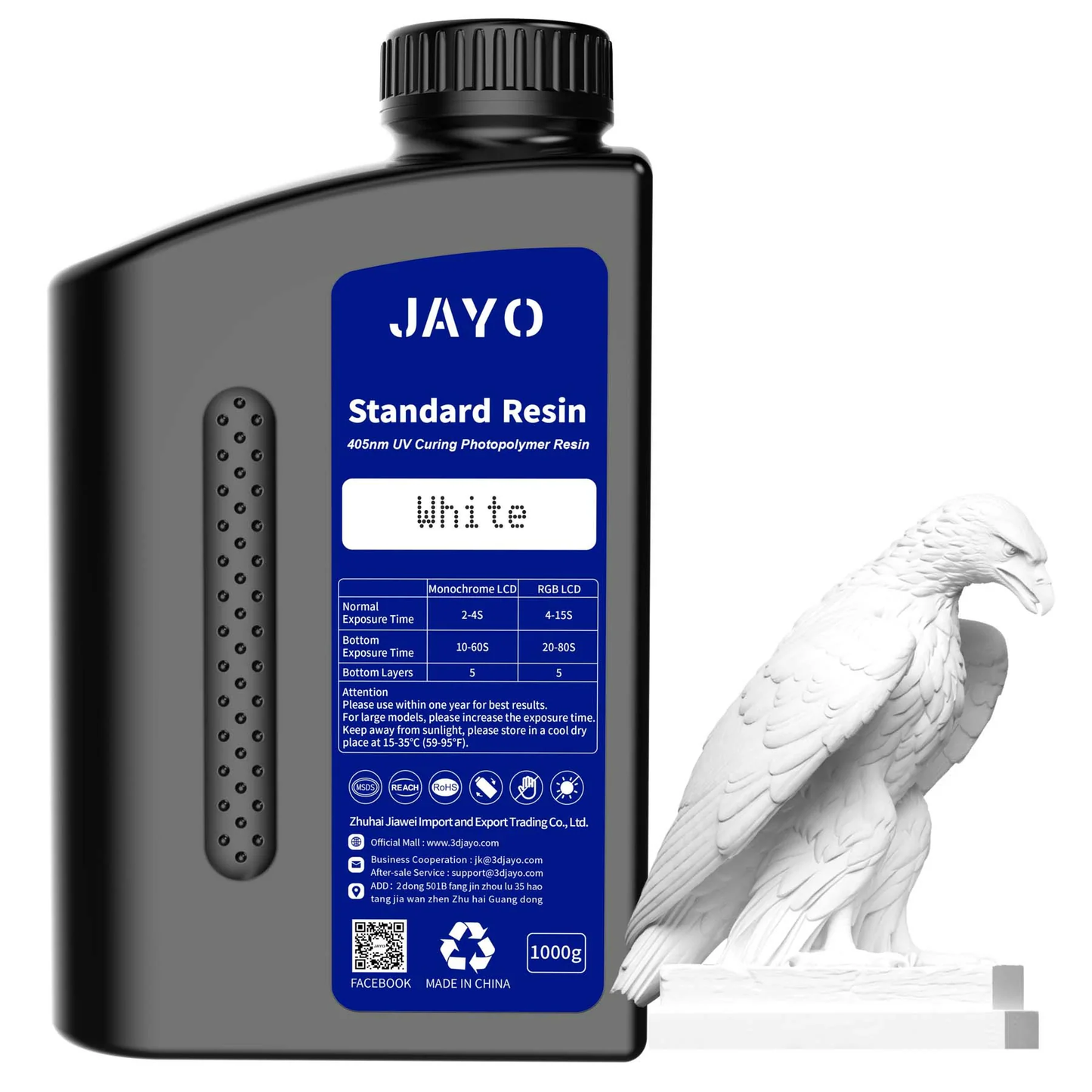 JAYO Standard Resin 1KG 3D Printing Photopolymer Resin