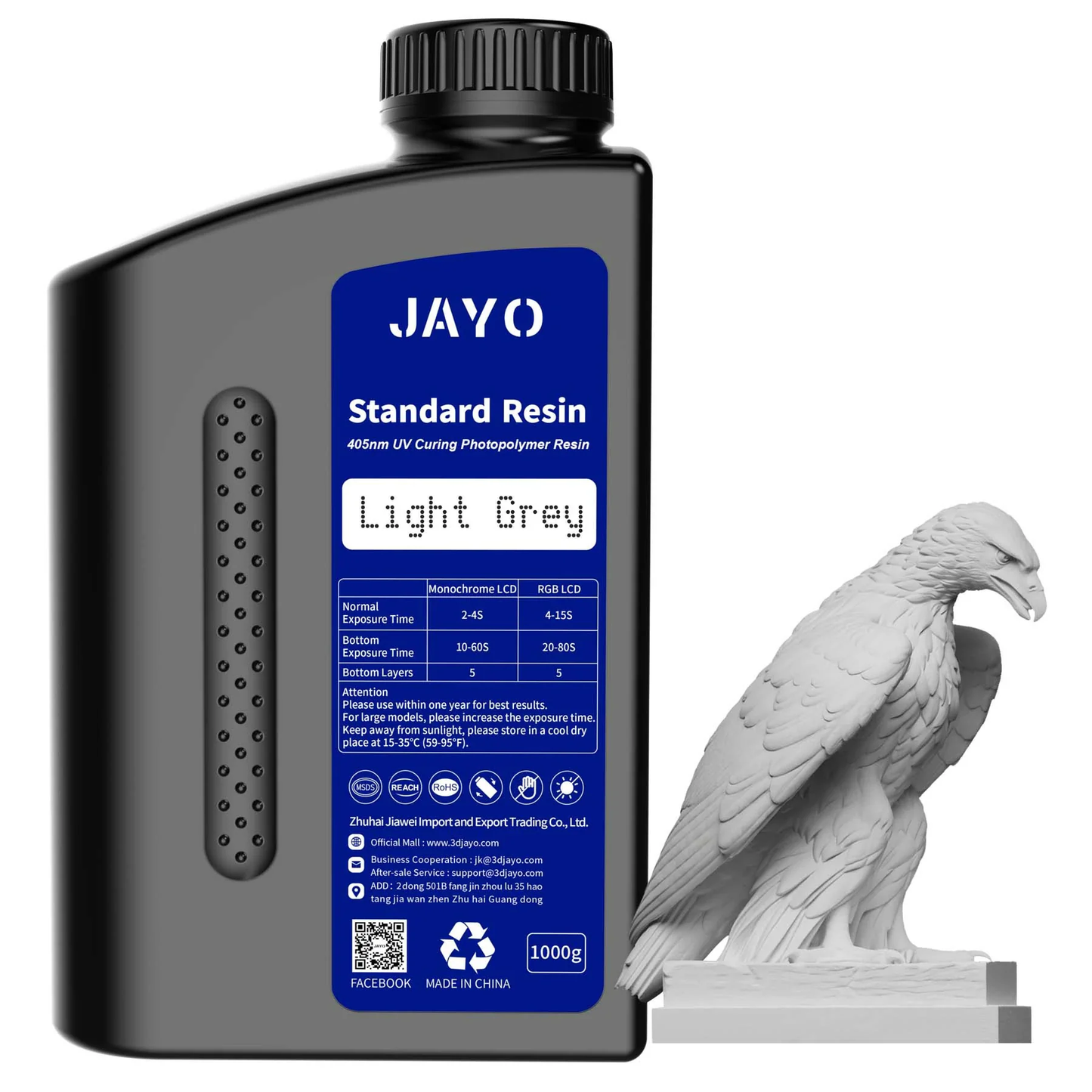 JAYO Standard Resin 1KG 3D Printing Photopolymer Resin