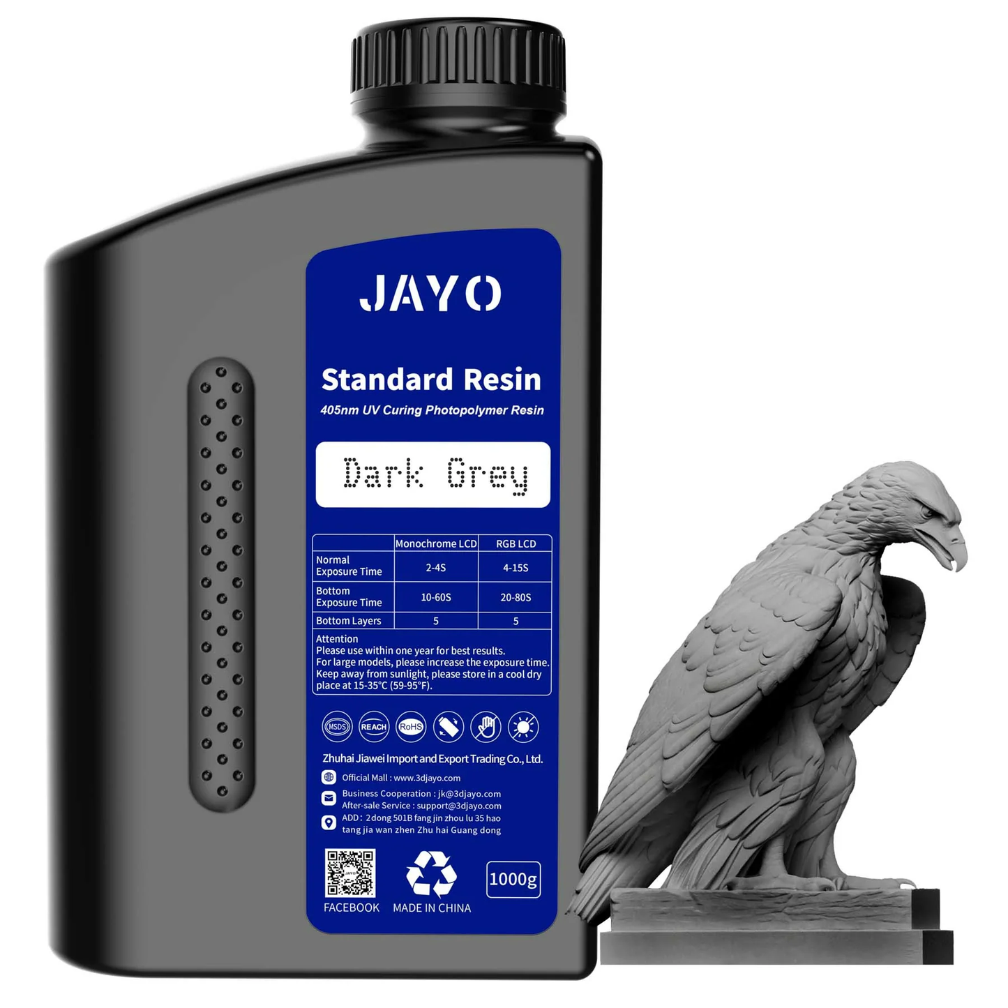 JAYO Standard Resin 1KG 3D Printing Photopolymer Resin