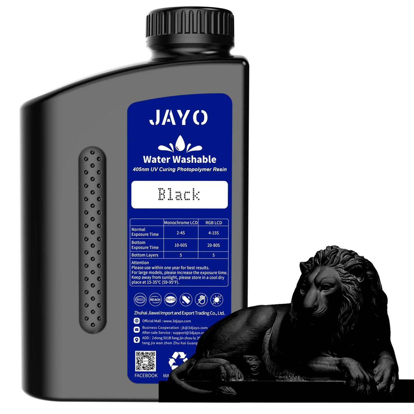 JAYO Water Washable Resin 1KG 3D Printing Photopolymer Resin